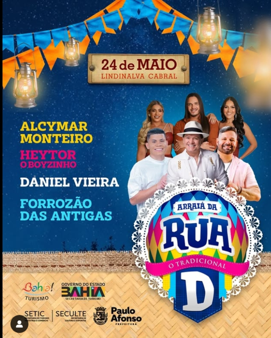 Arraiá da Rua D abre festejos juninos de Paulo Afonso com grandes atrações no dia 24 de maio